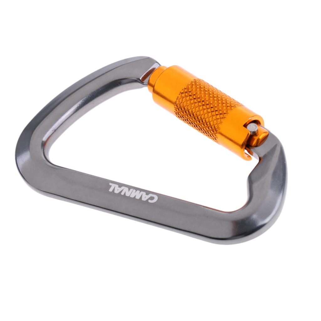 25KN / 2500KG Twist Gate Auto Self Lock Carabiner for Rock Climbing Caving Arborist Rigging Rappelling Rescue Outdoor Sport Tool