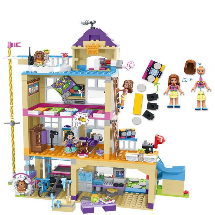 Đồ chơi lắp ráp kiểu lego Friends House Ngôi nhà tình bạn lego bé gái Model 3012 ( có sẵn với 868 chi tiết )