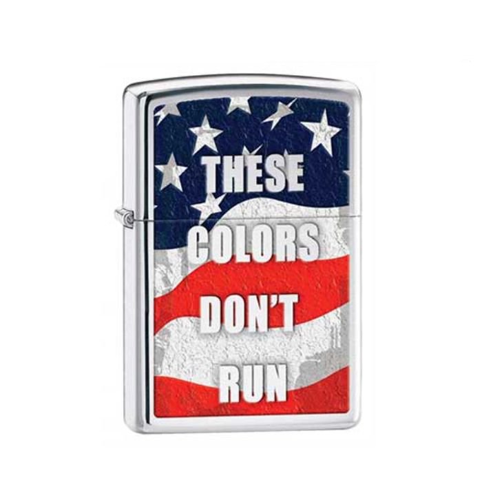 Bật Lửa Zippo These Colours Don’t Run High Polish Chrome Chính Hãng Usa