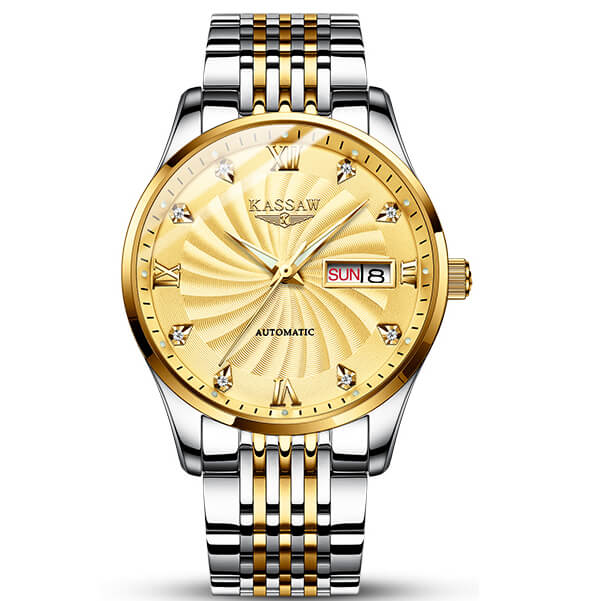 Đồng hồ nam chính hãng KASSAW K869-3 chống nước,chống xước,kính sapphire ,mặt đen dây kim loại thép không gỉ 316L ,hàng mới 100% ,Đồng hồ cơ ,Thiết kế đơn giản và sang trọng