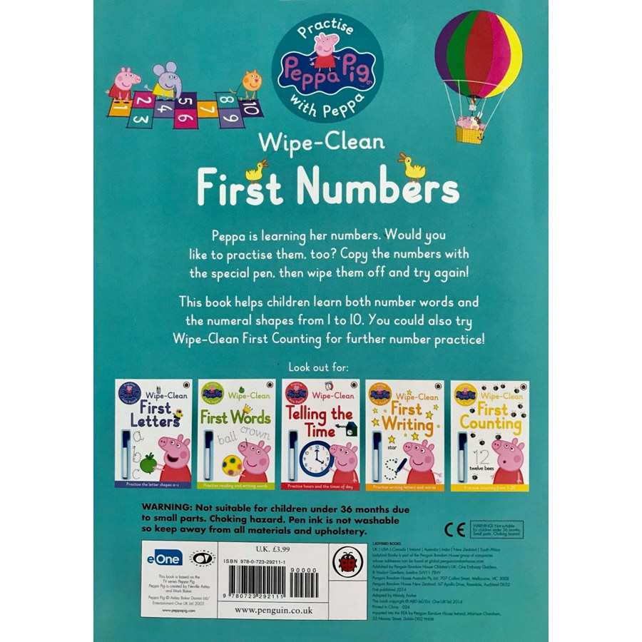 Peppa Pig - Practise With Peppa : Wipe-Clean First Numbers (Practise First Numbers 1 - 10)