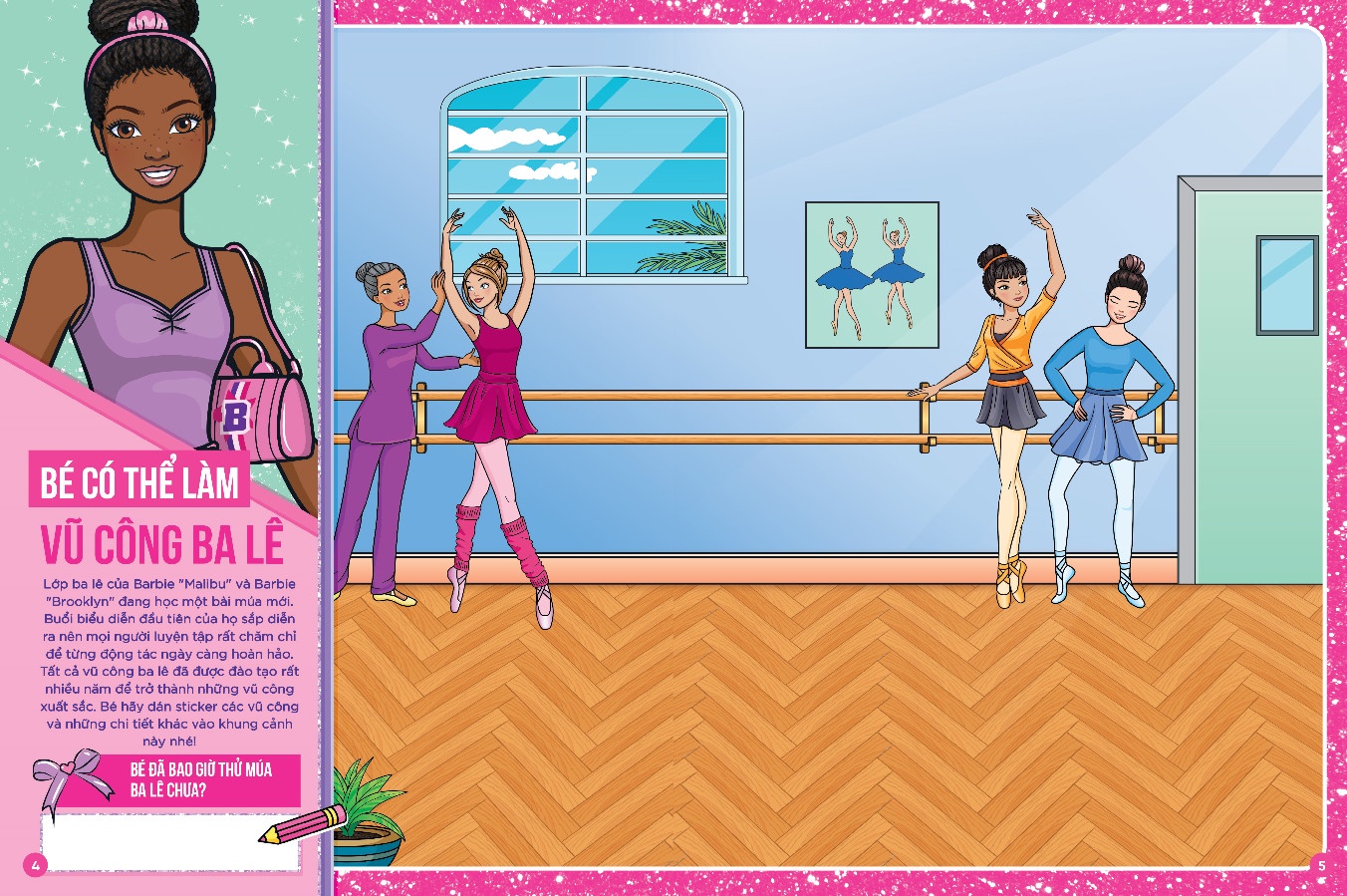 Barbie Nghề Nghiệp Bé Chọn - 12 Nghề Nghiệp Để Bé Khám Phá - Sách Dán Hình Với hơn 170 Sticker !
