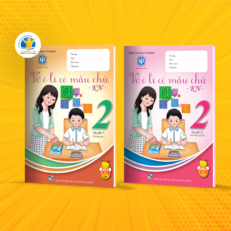 Bộ vở ô li có mẫu chữ lớp 2