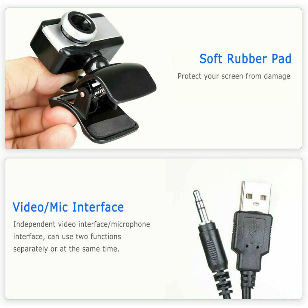 3Pcs Web Camera Digital USB Webcam Camera With Microphone For Laptop Desktop
