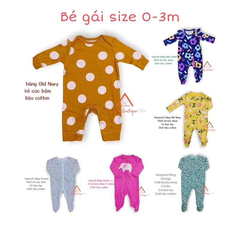 Body Sleep - Sleepsuit hàng xuất dư size 0-24M ( Chọn mẫu