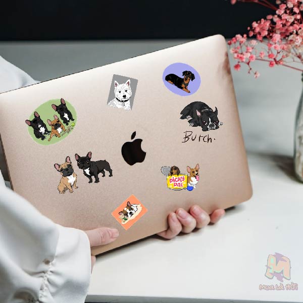 Miếng dán Stickers in hình chó