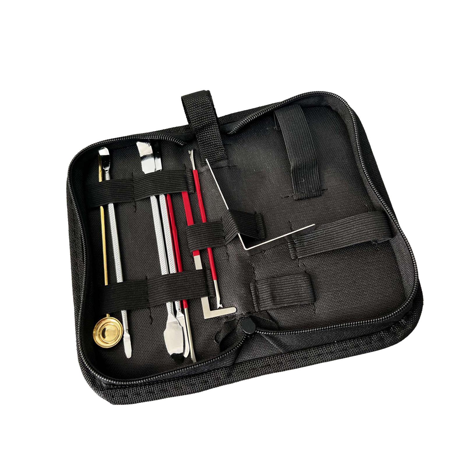 8Pcs Stainless Steel Clarinet Repair Tool Kit,Gasket Adjustment,Woodwind Instrument Maintanance Kit with Carry Case for Oboe Piccolo Clarinet