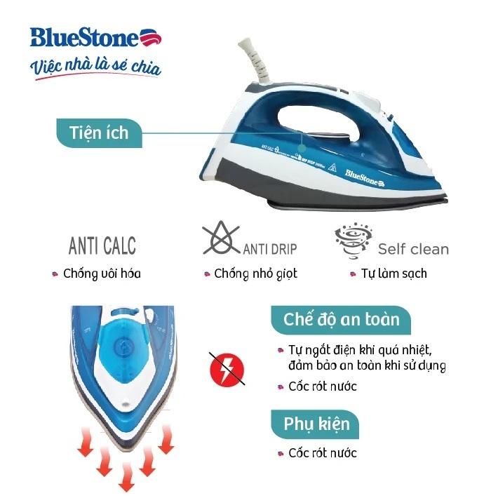 Bàn Ủi Hơi Nước BlueStone SIB-3831, 2200w - Phun Hơi Tăng Cường, Hàng Chính Hãng