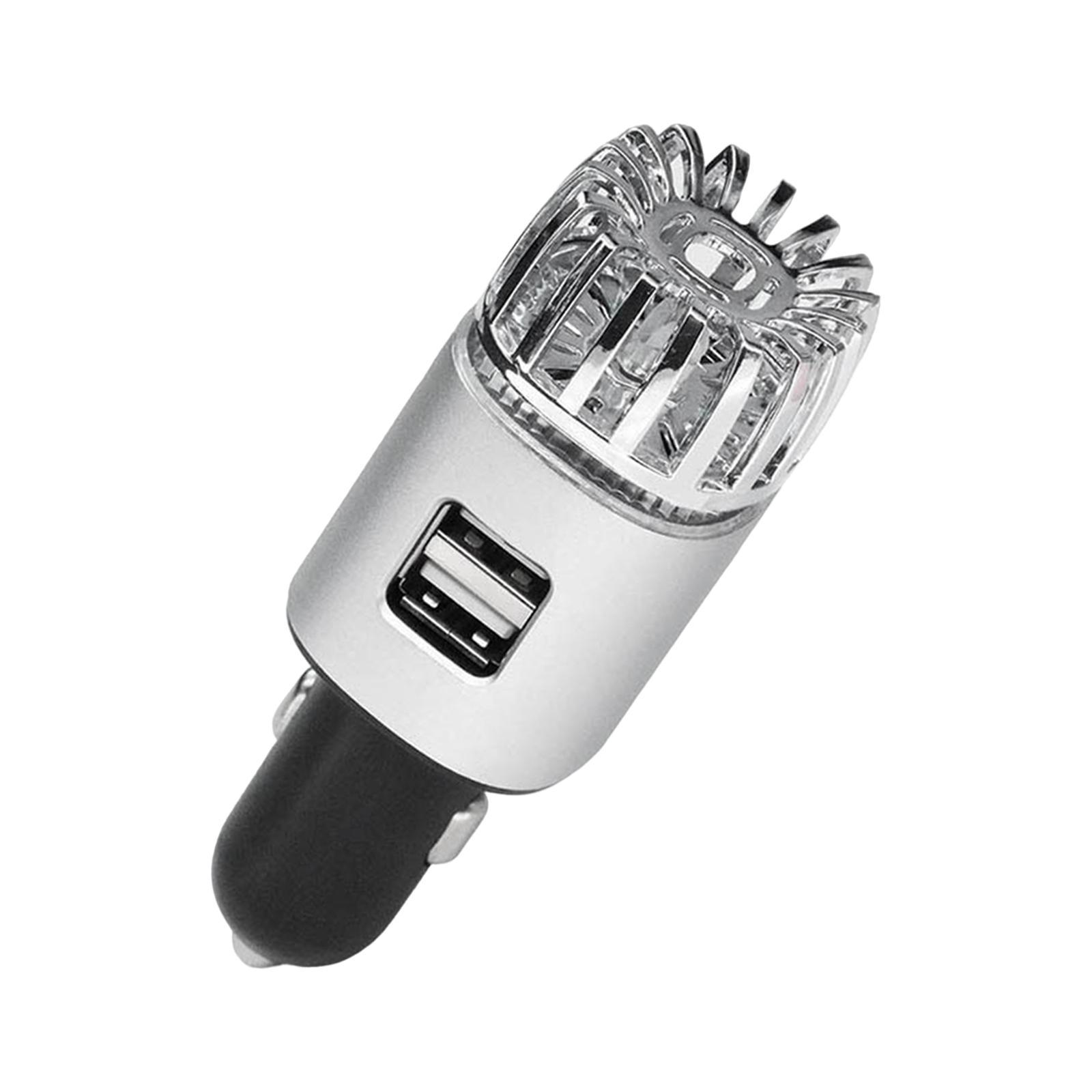 2 in 1 Car Air Purifier with Dual USB Charging Ports 12V Air