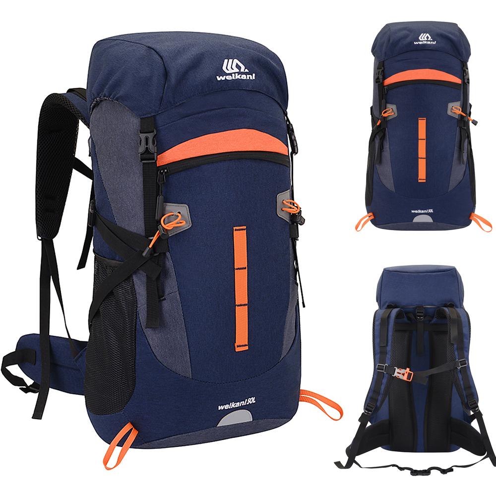 Balo Thể Thao Ngoài Trời, Dung Tích 50 Lít, Dùng Để Leo Núi, Chất Liệu Không Thấm Nước, Siêu Nhẹ - Màu Xanh Dương