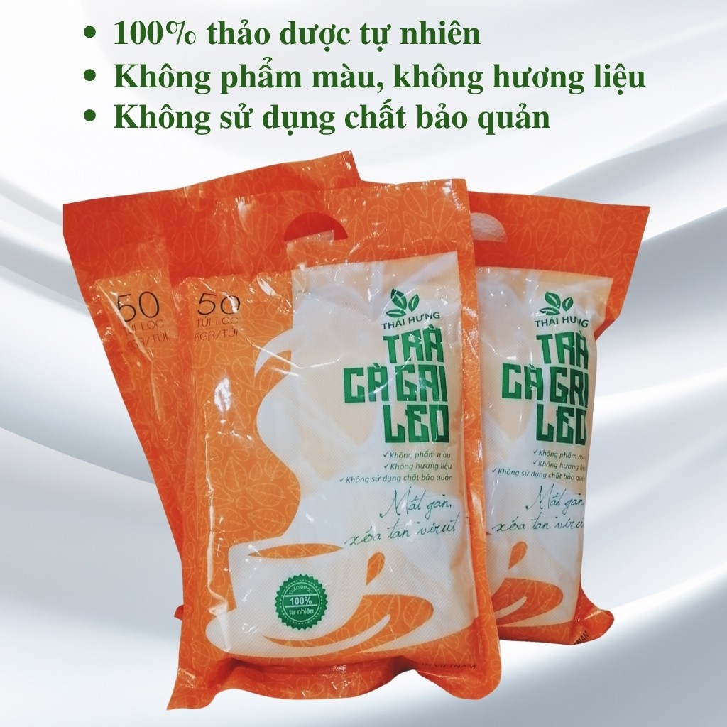 Combo 07 Bịch Trà Cà Gai Leo Thái Hưng 50 túi lọc x 5g - Mát gan thanh nhiệt, giải độc, giảm mụn nhọt