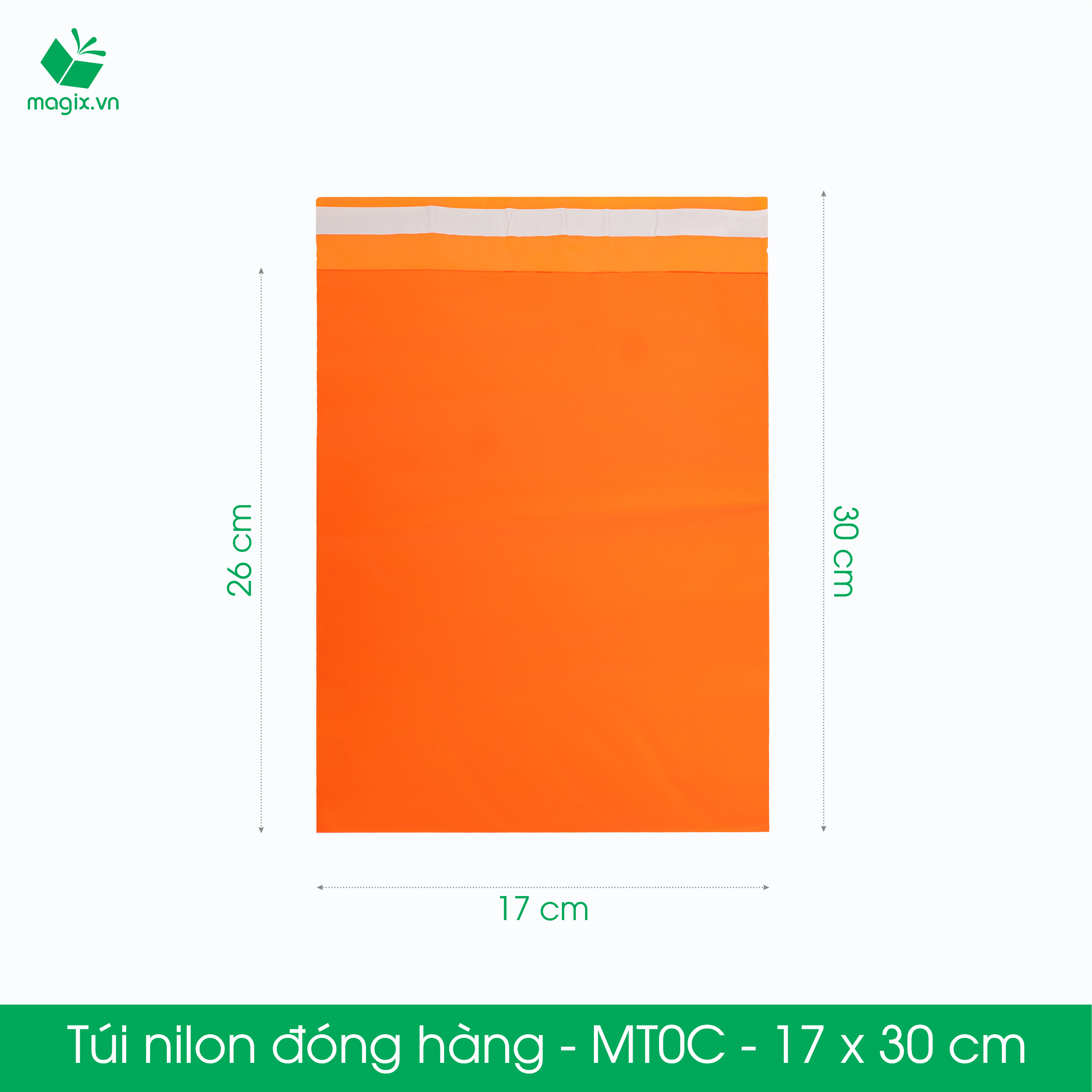 MT0 - 17x30 cm - Túi nilon TIẾT KIỆM gói hàng - 100 túi niêm phong đóng hàng