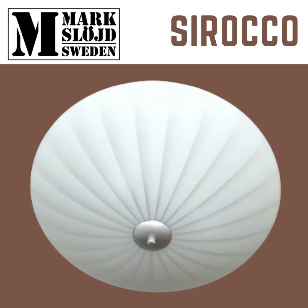 Đèn ốp trần, đèn ốp tường trợ sáng Marsklojd Sirocco màu trắng, thủy tinh chống lóa, hàng chính hãng