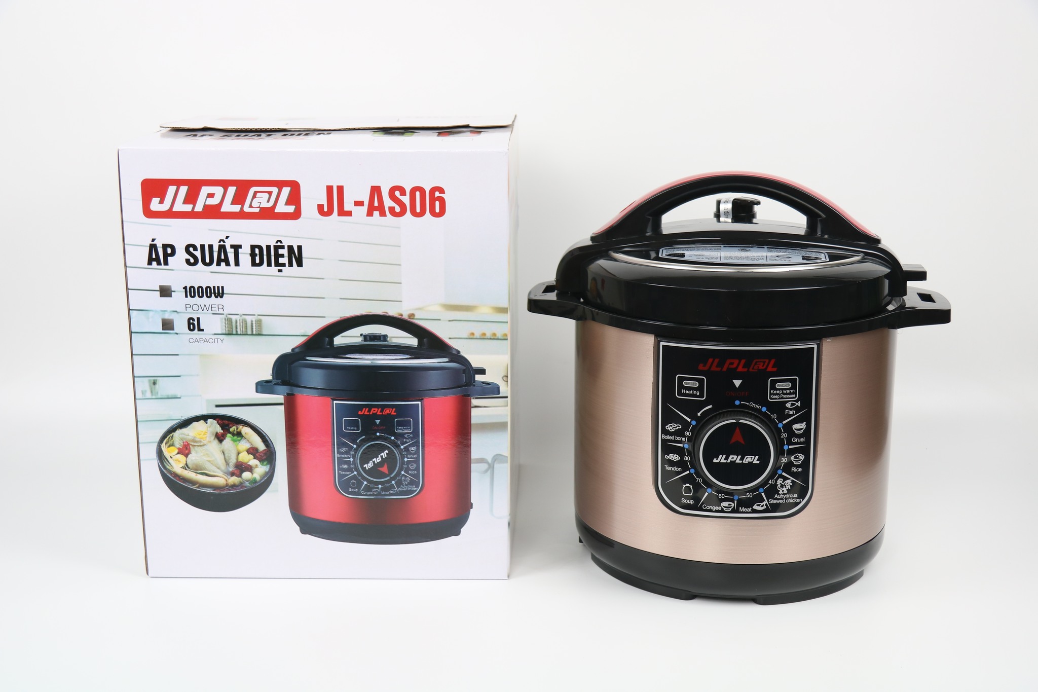Nồi Áp Suất Điện Đa Năng 6L JLPL@L JL-AS06 - Màu Ngẫu Nhiên - Hàng Chính Hãng