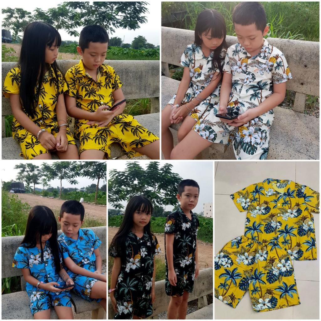 Đồ bộ đi biển, họa tiết hoa lá hot nhất, màu sắc tươi sáng