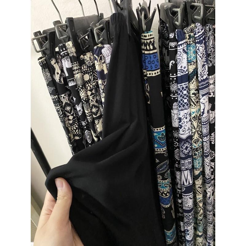 QUẦN ỐNG RỘNG LANH ĐEN TRƠN (CÓ SIZE DÀI)