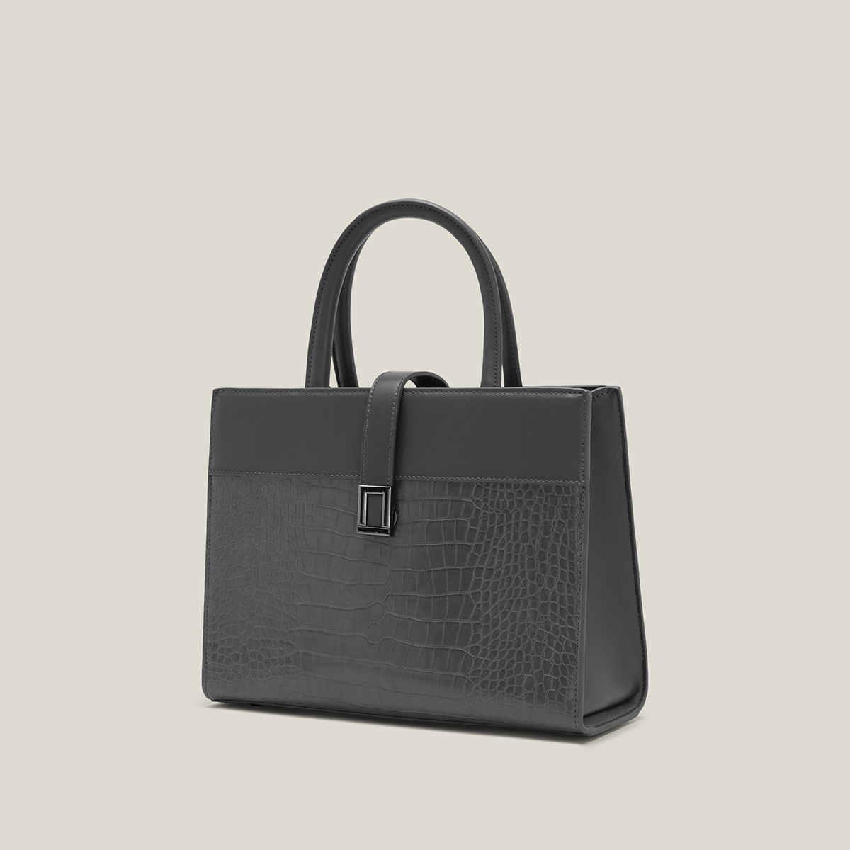 Vascara Túi Tote Xách Tay Nhấn Vân Cá Sấu - TOT 0105