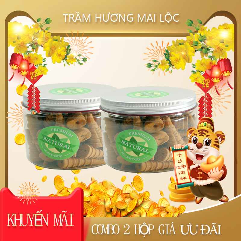 Nụ trầm hương Cao Cấp Hộp Bạc Combo 2 hộp