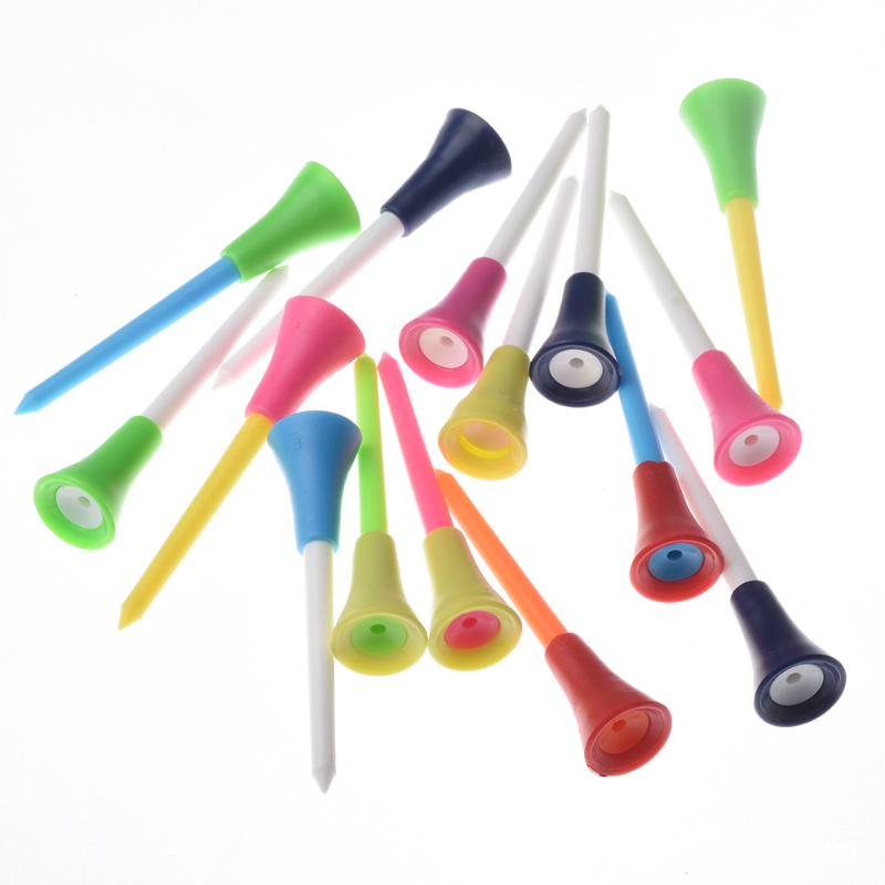 30 PCS nhựa golf tees đa màu 8.3cm Đệm cao su bền bỉ Top Golf Tee Phụ kiện golf cho golf Sprot Màu mới: màu ngẫu nhiên 30pcs