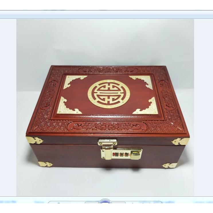 HỘP ĐỰNG CON DẤU, TRANG SỨC CHẠM MẶT GỖ HƯƠNG SIZE TO-KHÓA MÃ SỐ-ẢNH THẬT