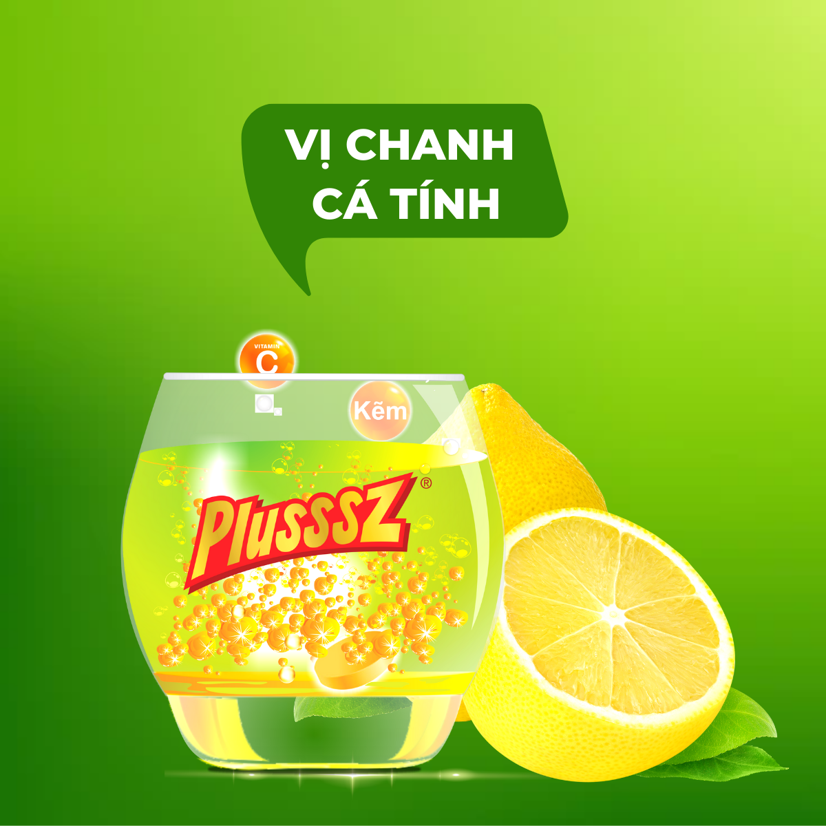 Viên sủi Plusssz Max Vitamin C & ZinC bổ sung vitamin C và kẽm vị chanh không đường hỗ trợ đề kháng, vững vàng sức khỏe .