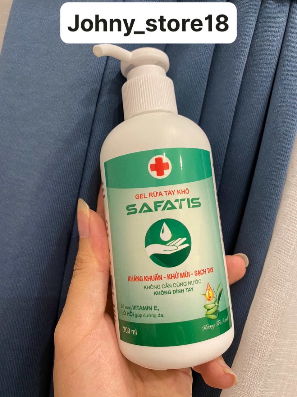 Gel rửa tay khô không nhờn dính da Safatis 200ml