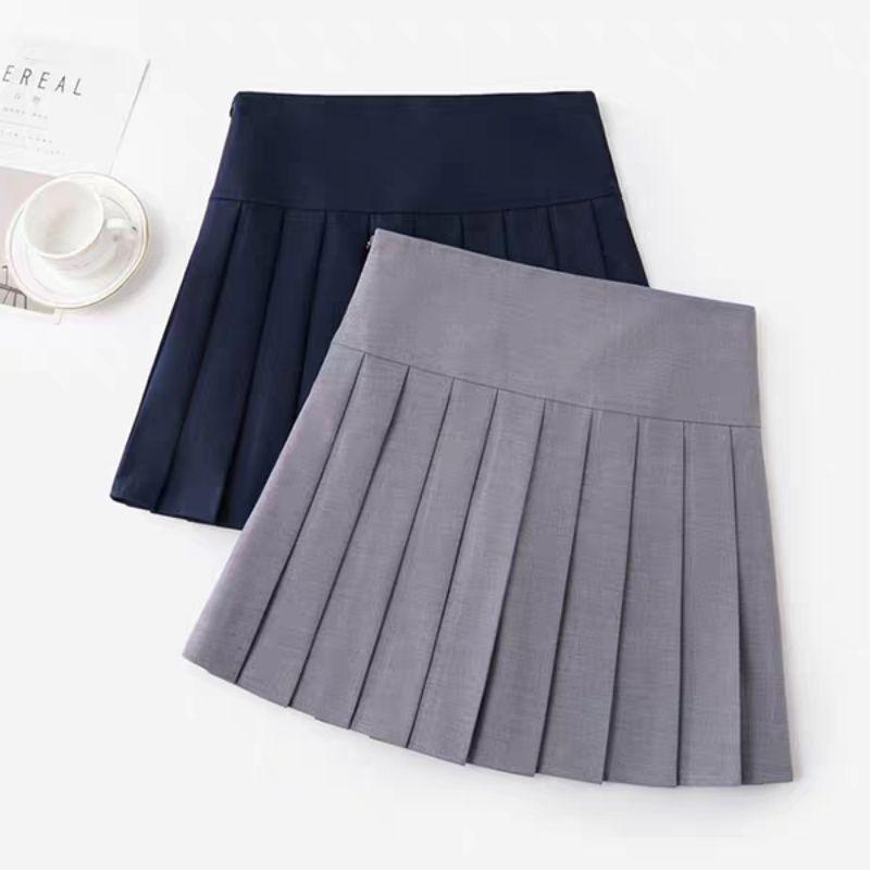 Chân váy xếp ly cạp cao có quần trong C040