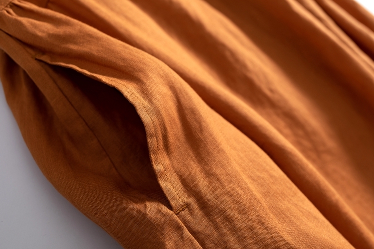 Đầm suông linen tay ngắn cổ tròn, form rộng che khuyết điểm Haint Boutique Da76
