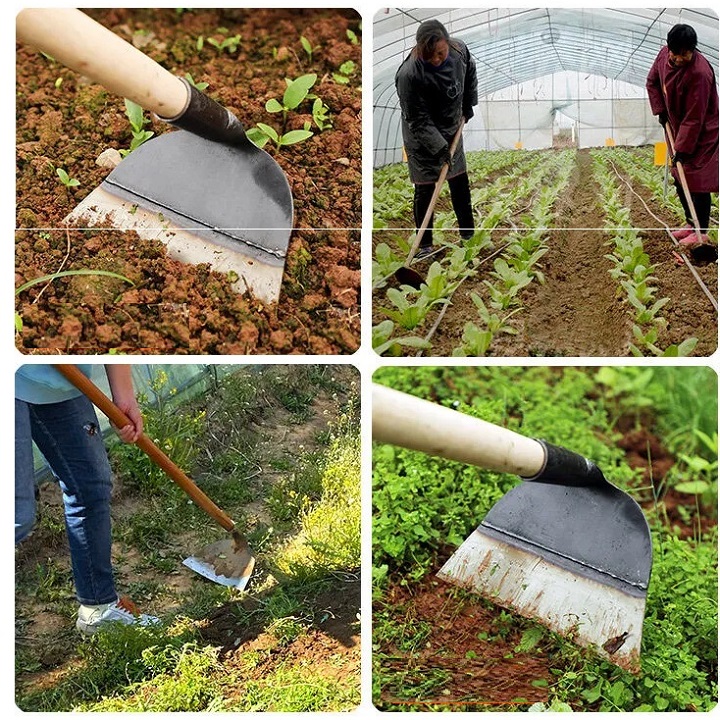 Cuốc làm vườn không cán lưỡi thép chuyên dùng xới cỏ