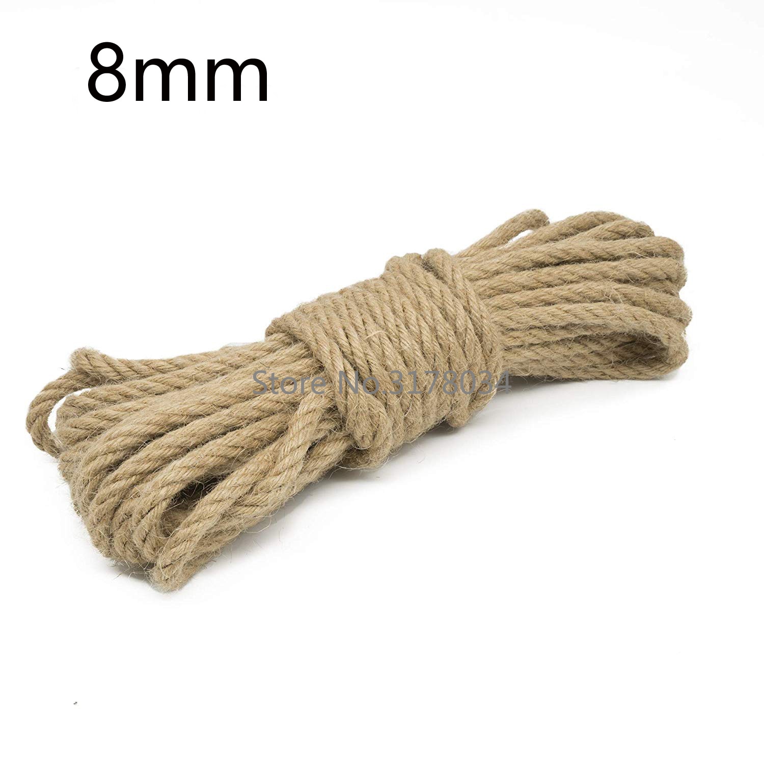 Size 8mm - cuộn 20 mét dây thừng trang trí, dây đay, day cói làm đồ handmade, thủ công, đồ cào móng mèo