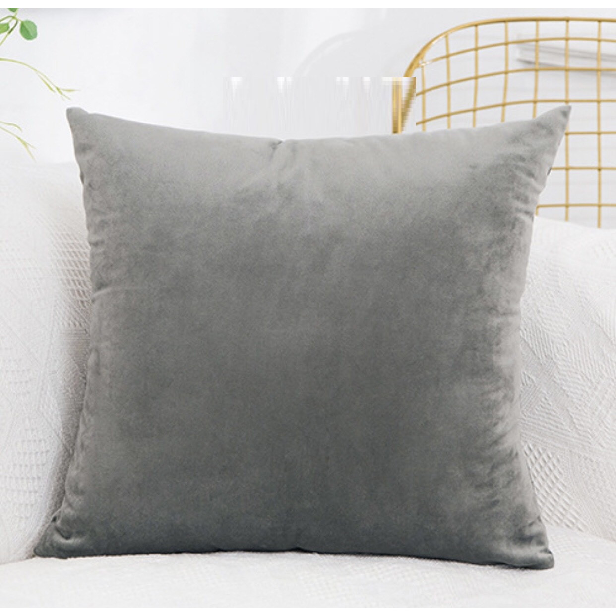 Gối Tựa Lưng, Gối Sofa VẢI NHUNG HÀN TRƠN MÀU CAO CẤP SBK068