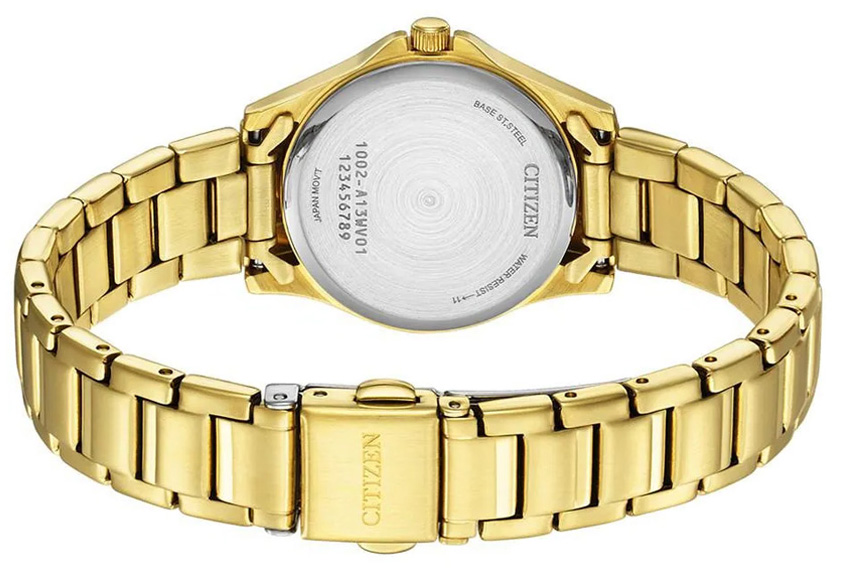 Đồng Hồ Nữ Citizen Pin-Quartz Dây Thép Không Gỉ EQ0612-58E - Mặt Đen (27.5mm)