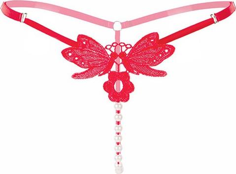 Quần lót nữ 1 đường xuyên thấu - màu đỏ