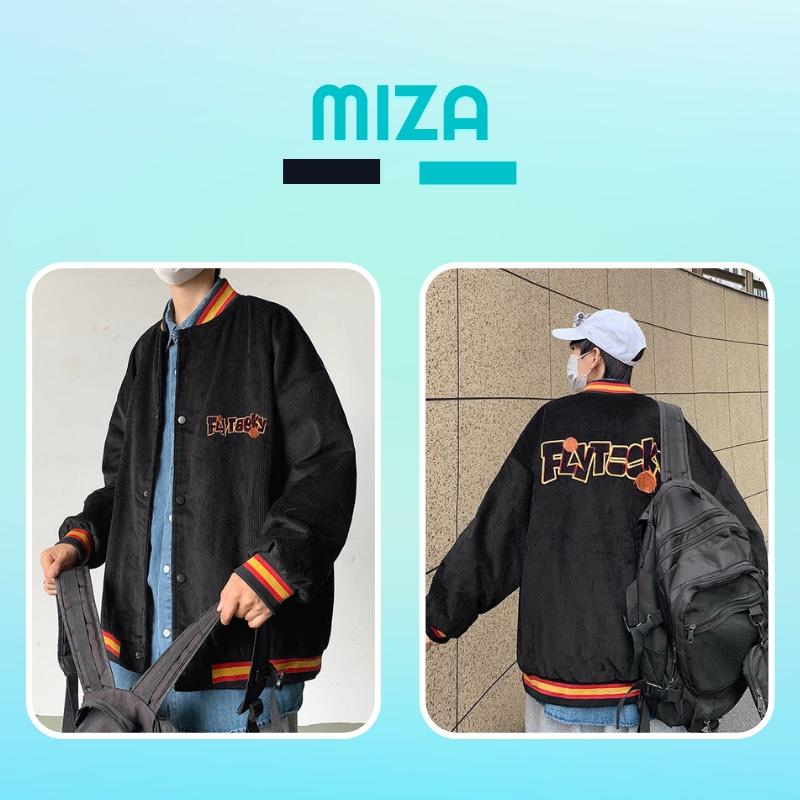 Áo khoác nhung nam nữ bomber unisex gió jacket cúc bấm form rộng local brand ulzzang phong cách hàn quốc đep FLYTOSKY