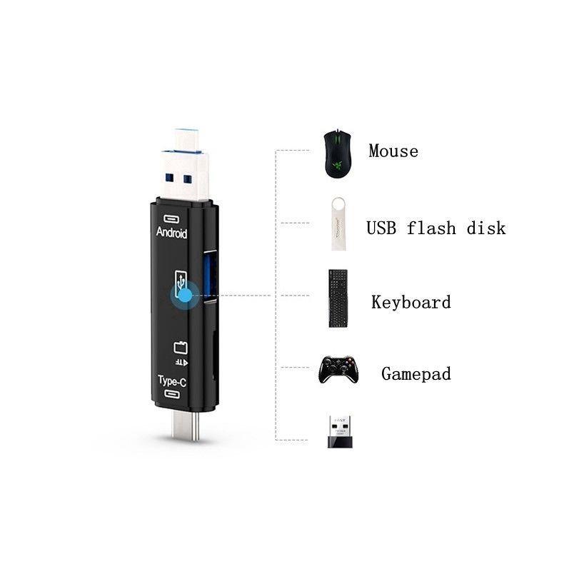 Đầu đọc thẻ nhớ SD đa năng từ Micro USB OTG sang USB 2.0 cho điện thoại Android và máy tính bảng