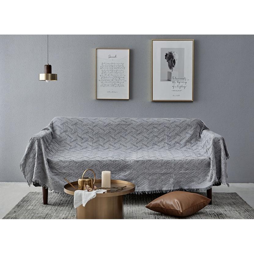 Khăn phủ sofa 100% Vải Cotton sợi bông mềm mại 180x230cm