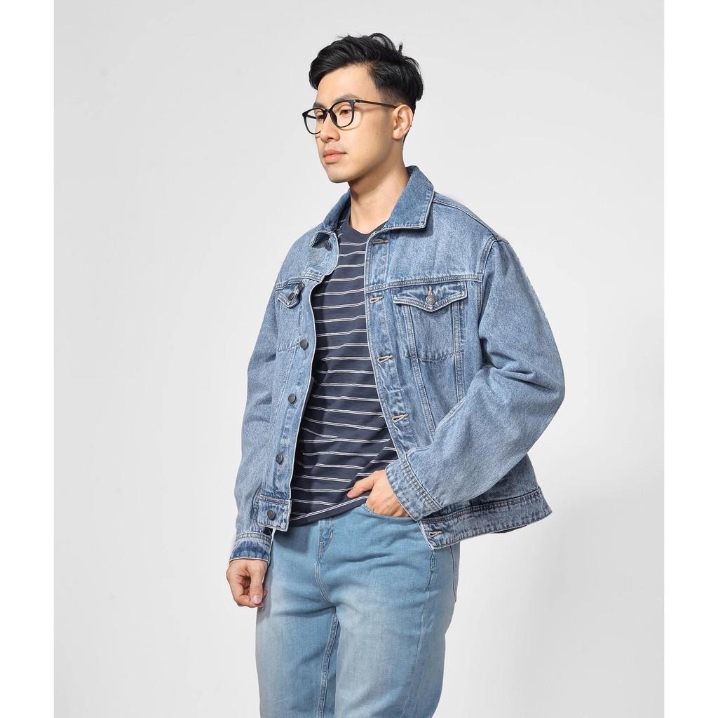 Áo khoác Jean nam (Jacket denim nam) form Loose - 10F20DJA005 shop LASTORE