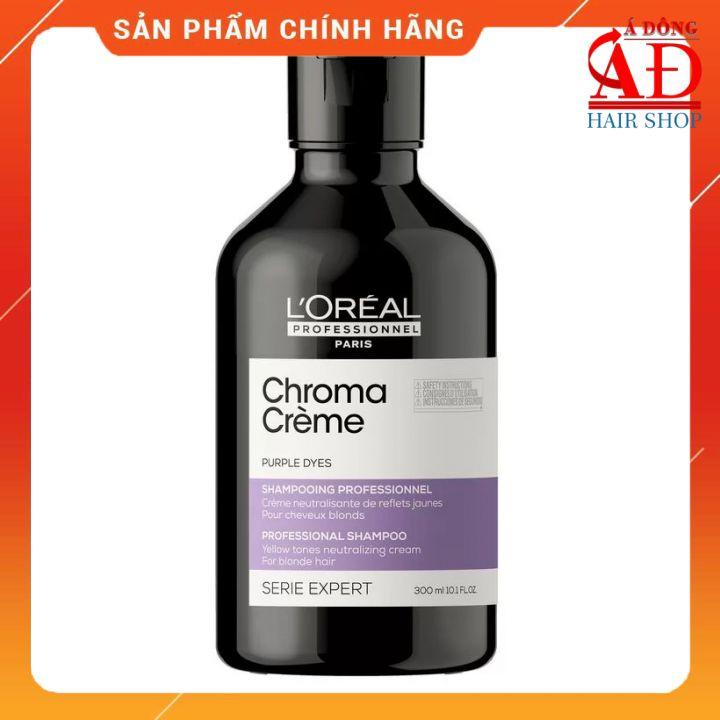 DẦU GỘI TÍM KHỬ VÀNG L'OREAL CHROME CREME PURPLE DYES SHAMPOO NEW