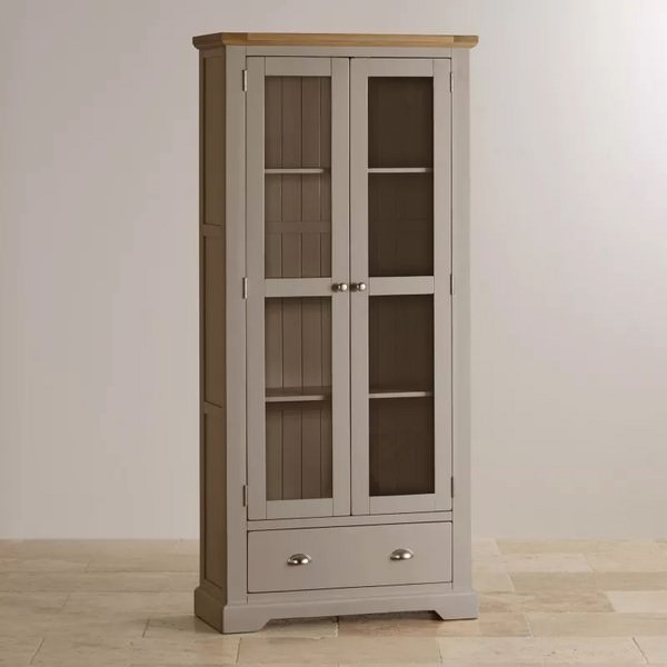 Tủ trưng bày 2 cánh kính St.Ives gỗ sồi