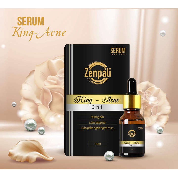 Combo Serum Làm Giảm Và Ngăn Ngừa mụn, thâm Zenpali 10ml giúp ngừa mụn thâm dưỡng ẩm trắng da