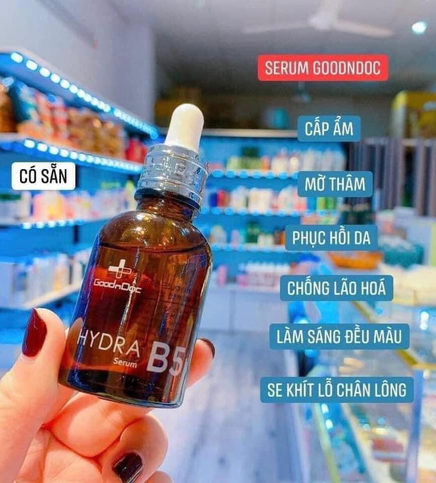 Serum dưỡng mờ thâm GoodnDoc Hydra B5 - dưỡng ẩm phục hồi, cấp ẩm cho da mịn và trẻ trung hơn