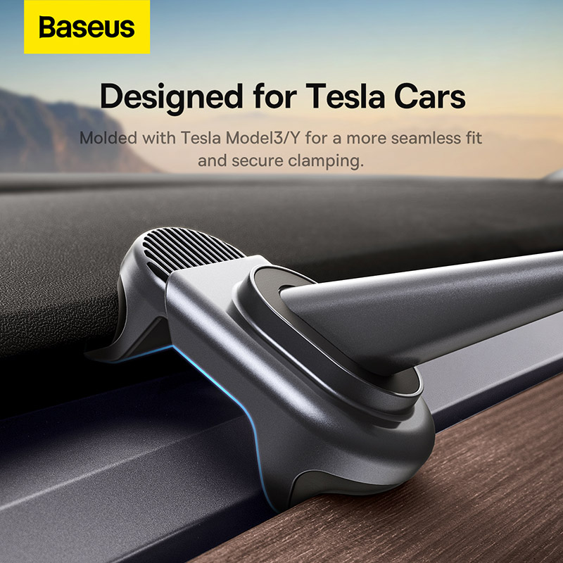 Đế Giữ Điện Thoại Baseus T-Space Solar Electric Car Mount (Hàng chính hãng)