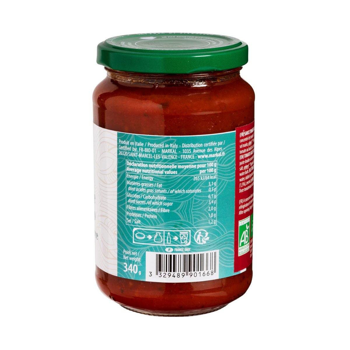 Sốt cà chua húng quế hữu cơ 340gr - Luce