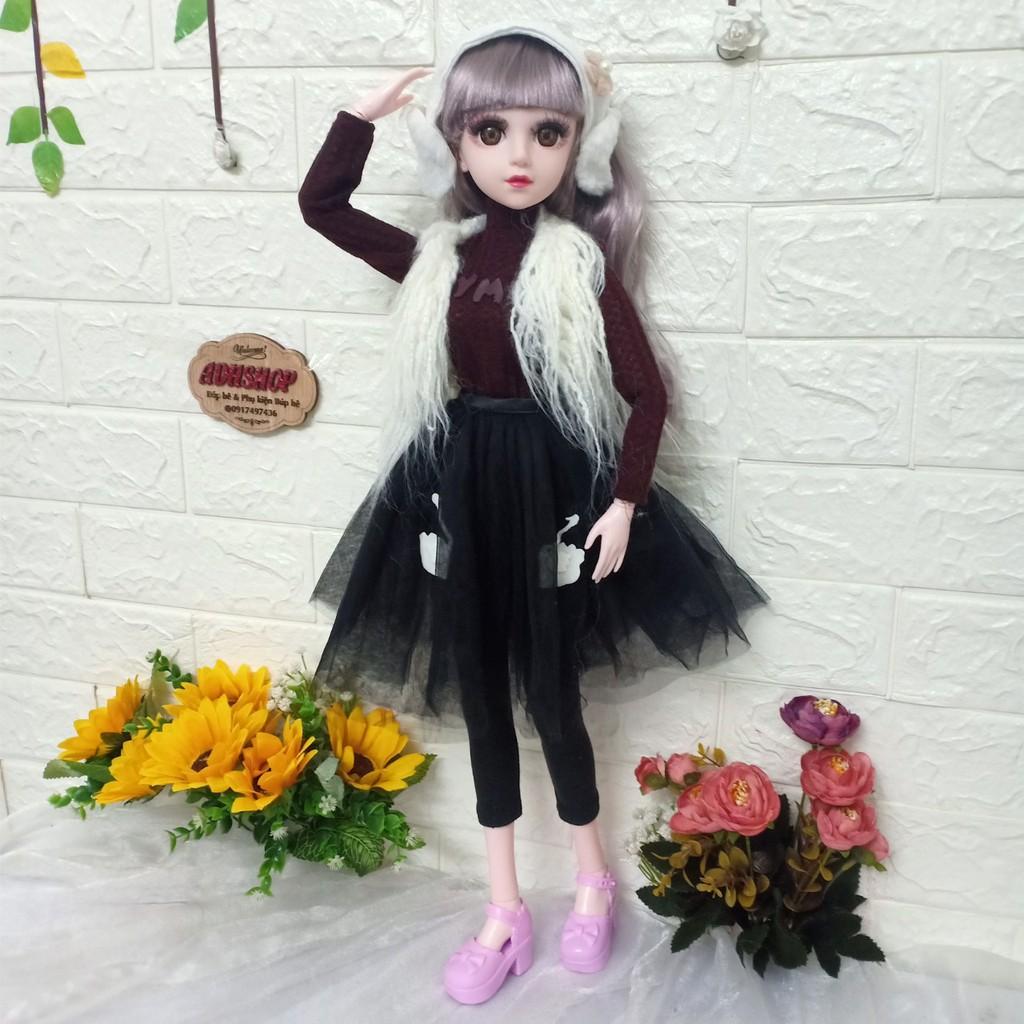 Sét Quần Áo Váy Búp Bê BJD 1/3 60CM Mẫu Thu Đông