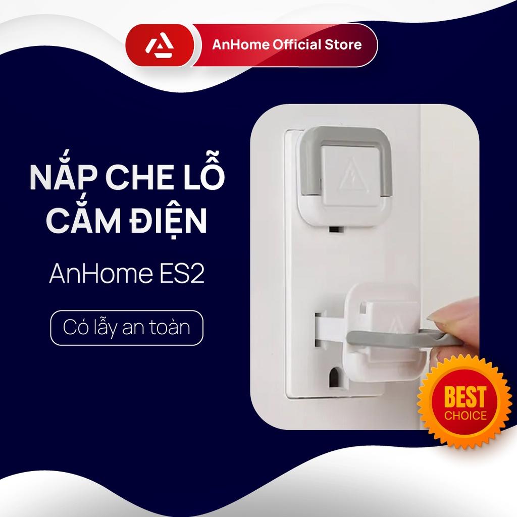Nút bịt ổ cắm có lẫy khóa AnHome ES2, an toàn cho bé, quai cầm có thể gấp gọn gàng, dễ tháo lắp