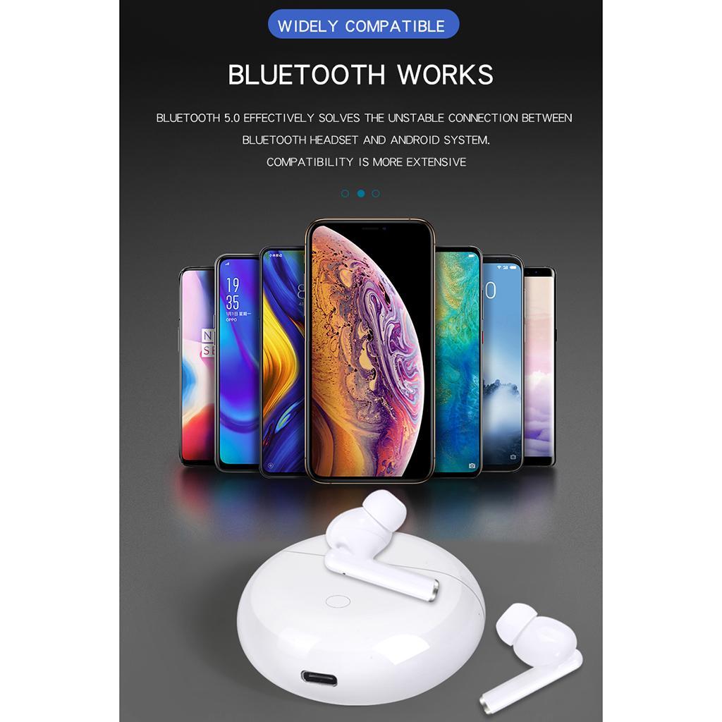 Mini In-Ear Wireless Bluetooth for IOS Android Earphone Earbuds White