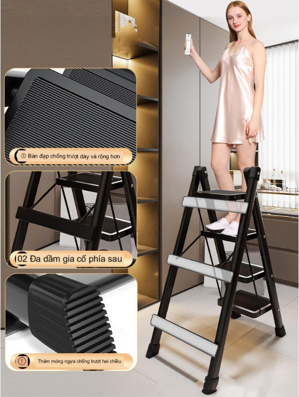 Thang 4 Tầng Xếp Gọn Nhà Ở Chung Cư Căn Hộ AODING LADDER - hàng cao cấp