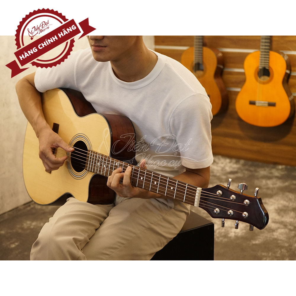 Đàn Guitar Acoustic Việt Nam GA-14HL Mặt Gỗ Thông Nguyên Tấm Cao Cấp