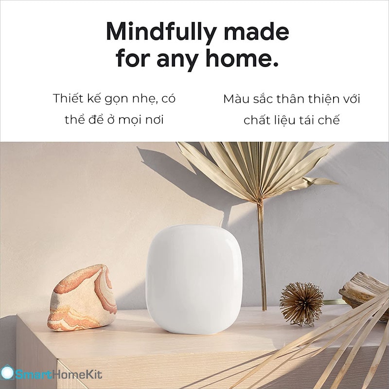 Google Nest Wifi Pro Wi-Fi 6E - Hệ thống Wi-Fi Mesh gia đình với tốc độ nhanh và phủ sóng toàn bộ ngôi nhà - Hàng Nhập Khẩu