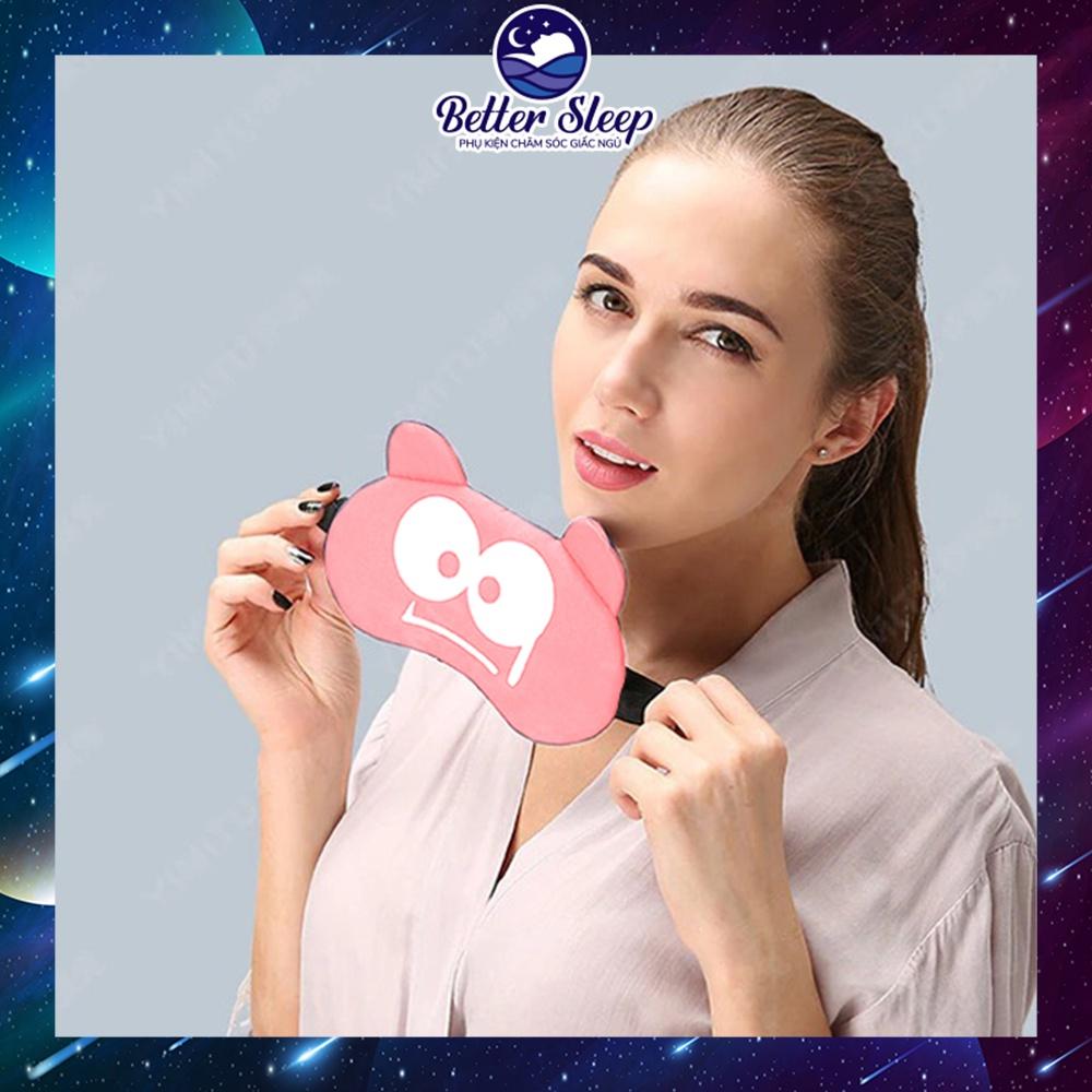 Bịt Mắt Ngủ Hoạ Tiết Ngộ Nghĩnh Có Chứa Túi Gel Làm Mát Vải Polyester– #17 #BMNBS05